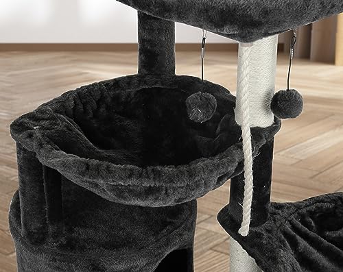 Xin Dark Gray Cat Tree with Condo and Hammocks