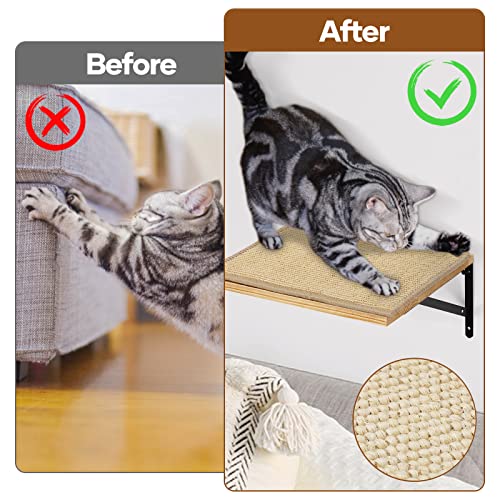 Cat Climbing Shelves with Scratching Mat and Hammock