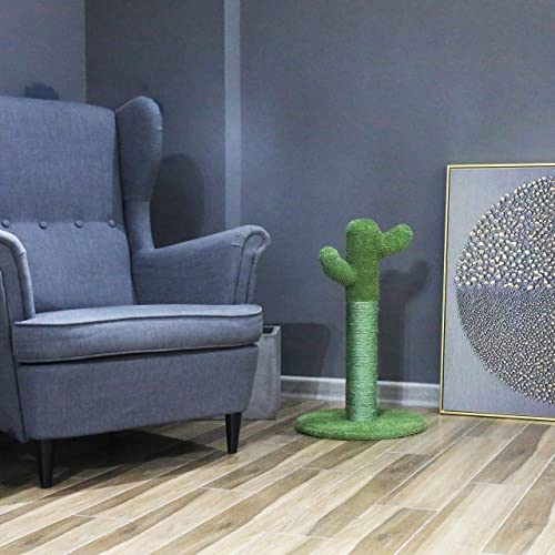 Cactus Cat Scratcher - Natural Sisal with Teaser Ball