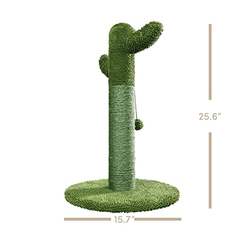 Cactus Cat Scratcher - Natural Sisal with Teaser Ball