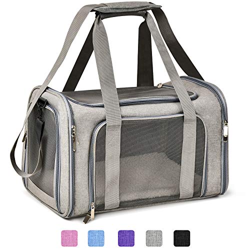 Henkelion Soft-Sided Cat Carrier for Travel - Grey