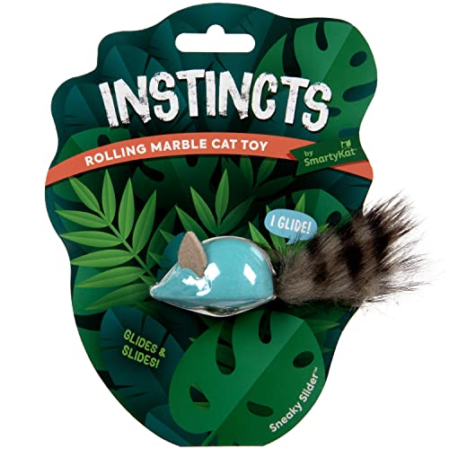 SmartyKat Sneaky Slider Rolling Interactive Cat Toy - Blue