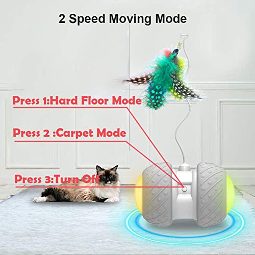 PetDroid Robotic Cat Toy - Interactive Feather/Bird/Mouse
