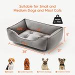 Cozy Waterproof Cats Bed With Soft Sides (28"x21")