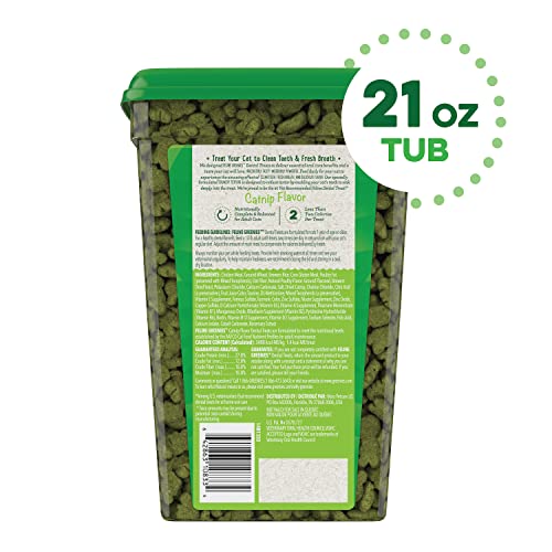 FELINE GREENIES Cat Treats - Catnip Flavor 21 oz