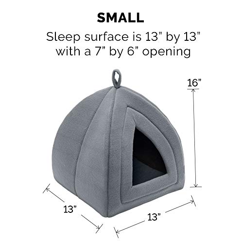 Furhaven Fleece Cat Bed Cave - Heather Gray
