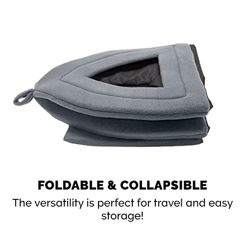 Furhaven Fleece Cat Bed Cave - Heather Gray