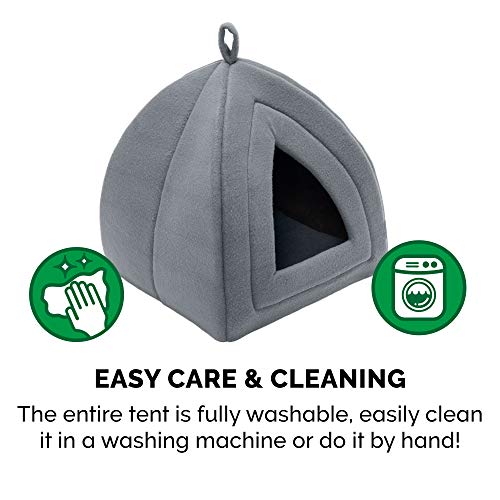 Furhaven Fleece Cat Bed Cave - Heather Gray