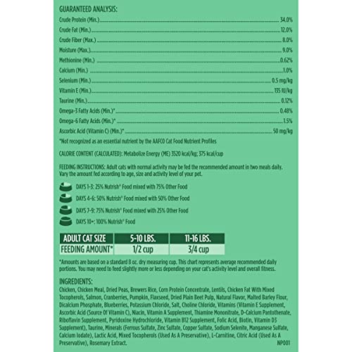 Rachael Ray Nutrish Indoor Cat Food, Chicken 14 lbs