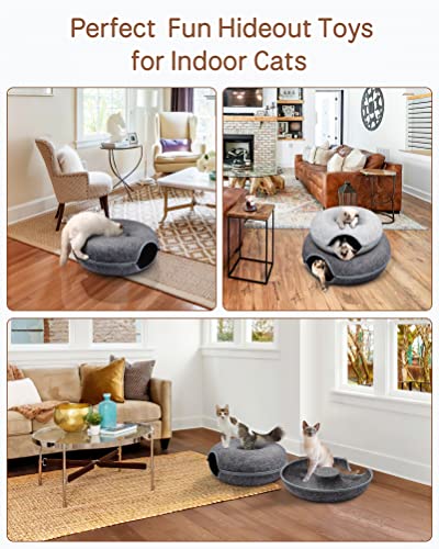 MAMI&BABI Medium Cat Tunnel Bed for Indoor Cats