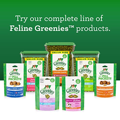FELINE GREENIES Cat Treats - Catnip Flavor 21 oz