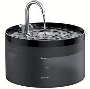 GIOTOHUN Cat Water Fountain, 67oz/2L, Silent & Translucent