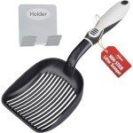 iPrimio Deep Metal Cat Litter Scoop - Black