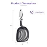 iPrimio Deep Metal Cat Litter Scoop - Black