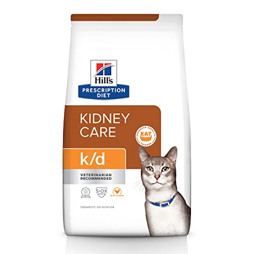 Hill's Prescription Diet k/d Kidney Care with Chicken Dry Cat Food, Veterinary Diet, 8.5 lb