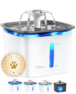 Veken Pet Fountain: Automatic Water Dispenser for Cats