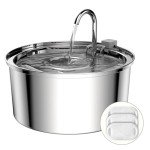 Tomxcute Stainless Steel Cat Water Fountain - 3.2L