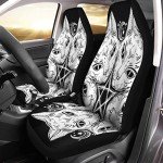 Black Cat Head Car Seat Covers - Set of 2