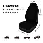 Black Cat Head Car Seat Covers - Set of 2