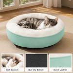 Love's Cabin Round Donut Cat and Dog Cushion Bed, 20in