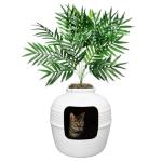 Hidden Litter Box with Artificial Plants - White Birch