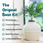 Hidden Litter Box with Artificial Plants - White Birch