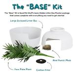 Hidden Litter Box with Artificial Plants - White Birch