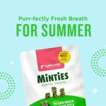 Minties Dental Treats for Cats, (Chicken/Salmon) Flavored Treats for Cats, Freshens Breath and Controls Tartar, 2.5oz