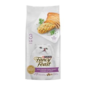 Purina Fancy Feast Dry Cat Food with Savory Chicken and Turkey - 3 lb. Bag