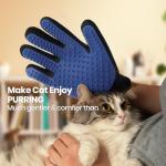 Gentle Pet Grooming Glove for Cats - Blue