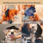 Gentle Pet Grooming Glove for Cats - Blue