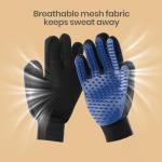Gentle Pet Grooming Glove for Cats - Blue
