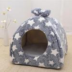 Cozy Flannel Cat Bed Cave: Foldable & Self-Warming