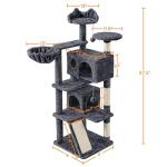 57 inches Multilevel Cat Condo with Scratching Posts