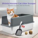 iPrimio Deep Metal Cat Litter Scoop - Black