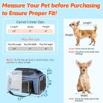 Expandable Pet Carrier for 1-13lbs Cats (Blue)