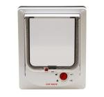 White Electromagnetic Cat Flap for Cats