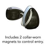 White Electromagnetic Cat Flap for Cats
