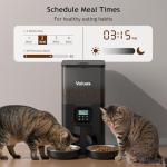 Voluas Double Pet Feeder: Timed Cat Feeder, 6L