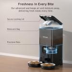 Voluas Double Pet Feeder: Timed Cat Feeder, 6L