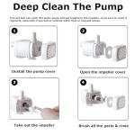 Stainless Steel Cat Water Fountain, Ultra-Quiet Pump