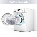 Faux Fur Calming Cat Bed for Indoor Pets (20", Light Grey)