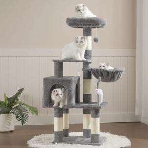 Heybly Cat Tree: Cozy Condo and Scratching Posts