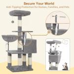 Heybly Cat Tree: Cozy Condo and Scratching Posts