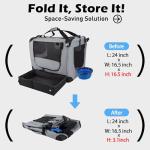 Prutapet Large Cat Carrier 24"x16.5"x16.5" Soft-Sided Portable Pet Crate