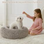 Cozy Calming Donut Bed for Cats & Small Dogs