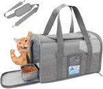 Airline Approved Cat Carrier, Soft and Grey