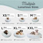 Sheri's Calming Donut Cat and Dog Bed, Shag Fur Frost