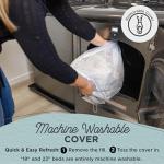 Sheri's Calming Donut Cat and Dog Bed, Shag Fur Frost