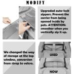 GAPZER Pet Carrier for Large Cats, Soft-Sided Cat Carrier for Medium Big Cats and Puppy up to 20lbs, Washable Dog Carrier Privacy Protection for Home Outdoor Travel